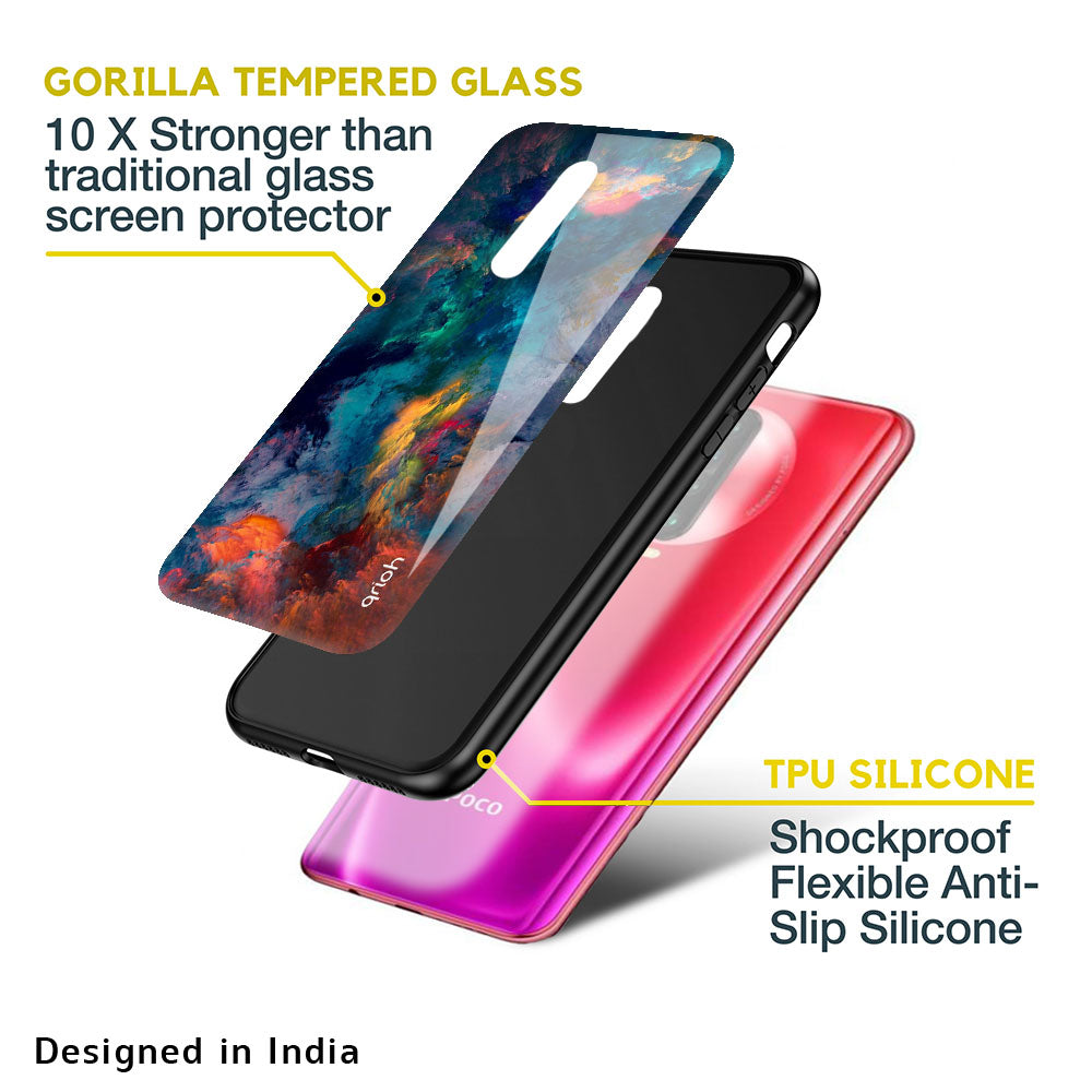 Cloudburst Glass Case for Poco M5