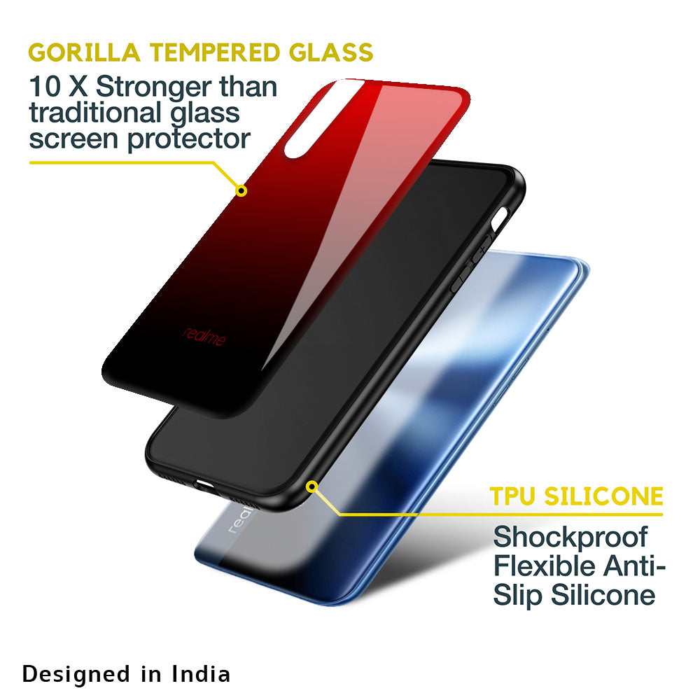 Maroon Faded Glass Case for Realme 10 Pro 5G