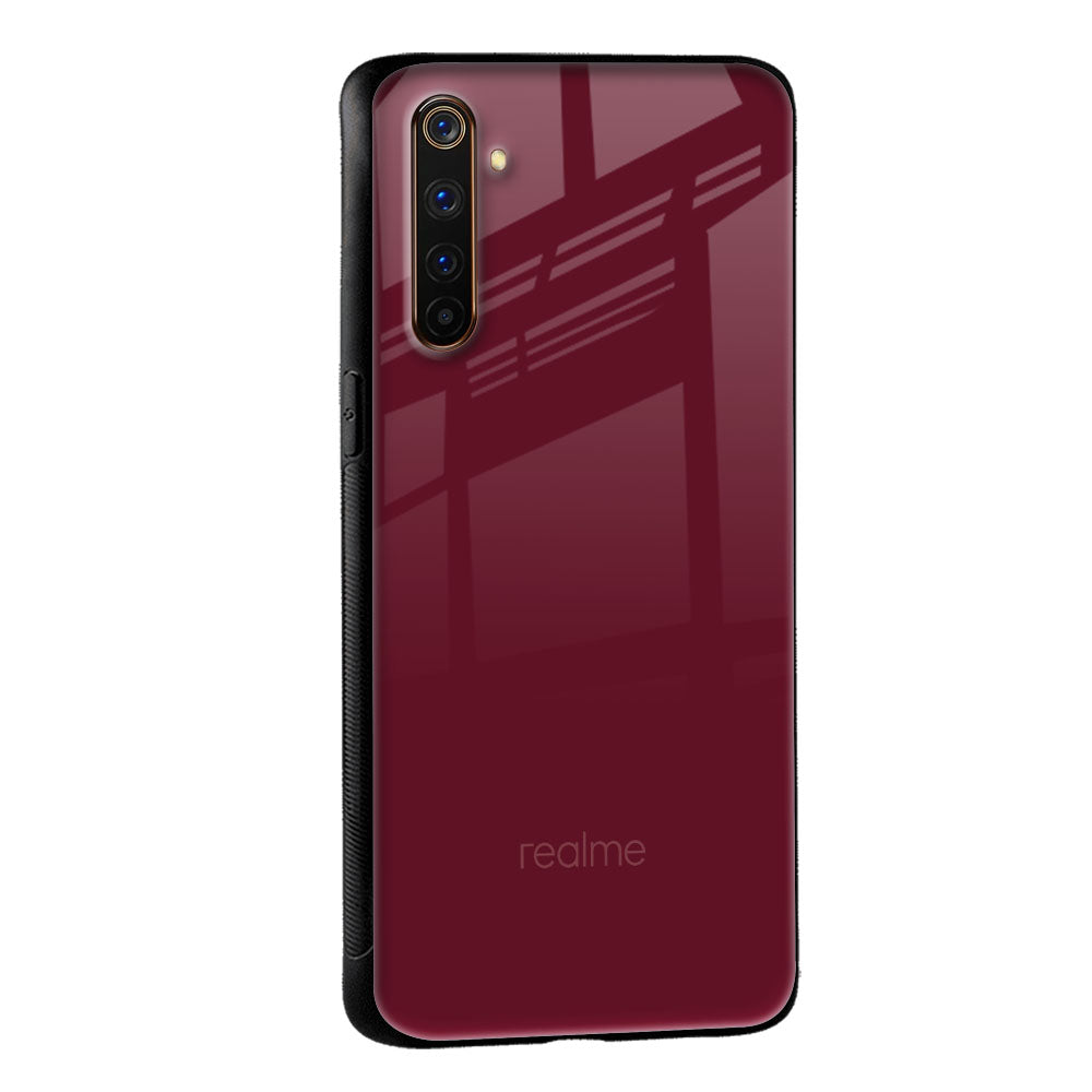 Classic Burgundy Glass Case for Realme 10 Pro Plus 5G