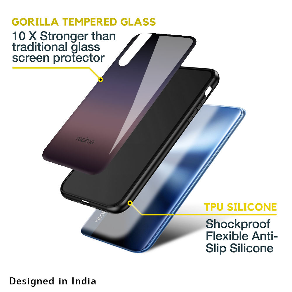 Grey Ombre Glass Case for Realme 10 Pro Plus 5G