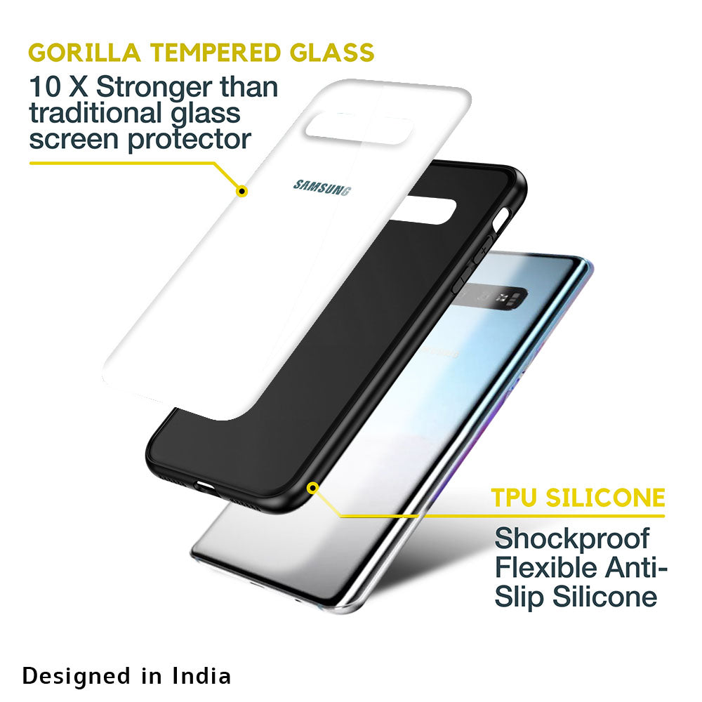 Arctic White Glass Case for Samsung Galaxy F41