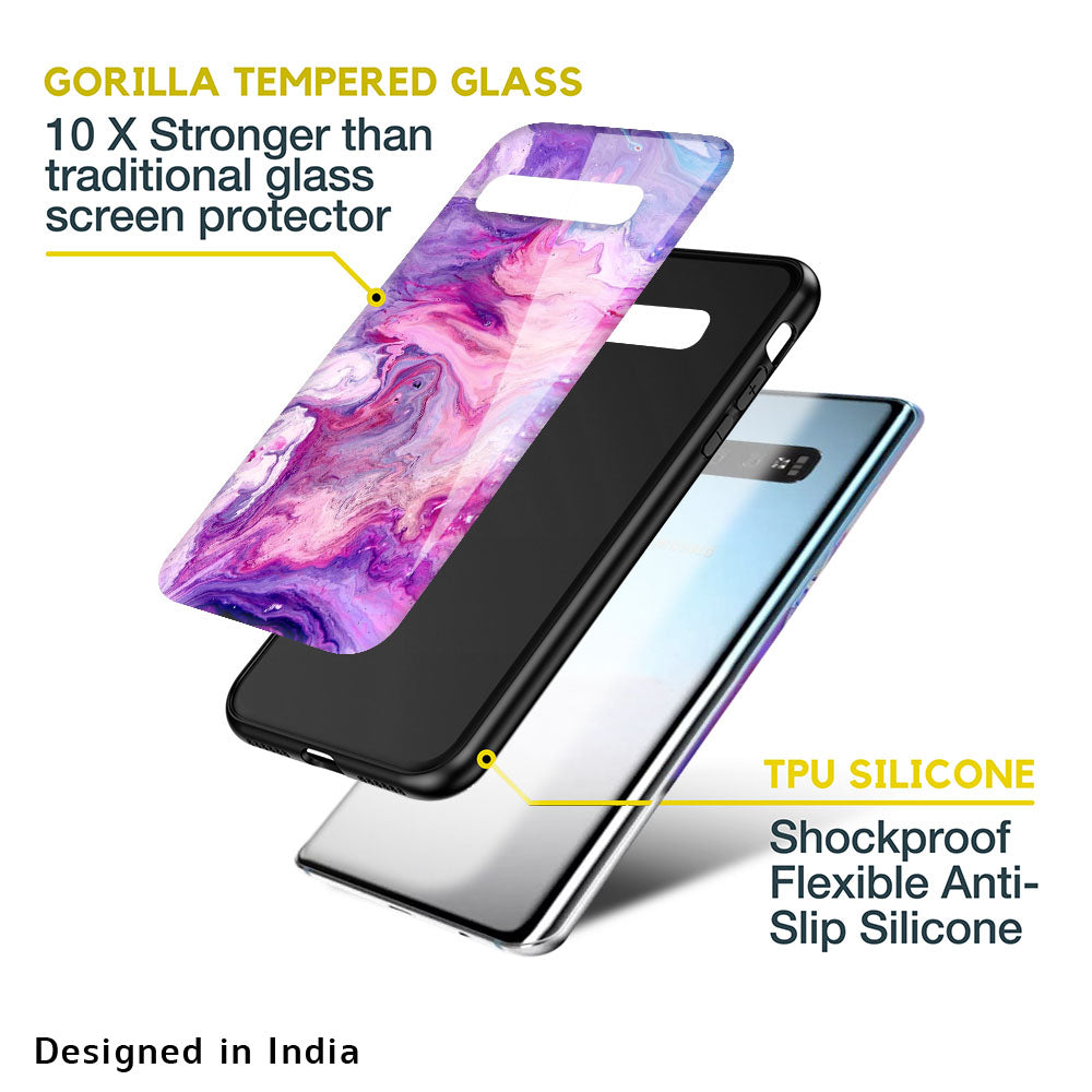 Cosmic Galaxy Glass Case for Samsung Galaxy F41