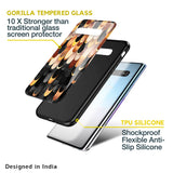 Bronze Abstract Glass Case for Samsung Galaxy S21 Ultra