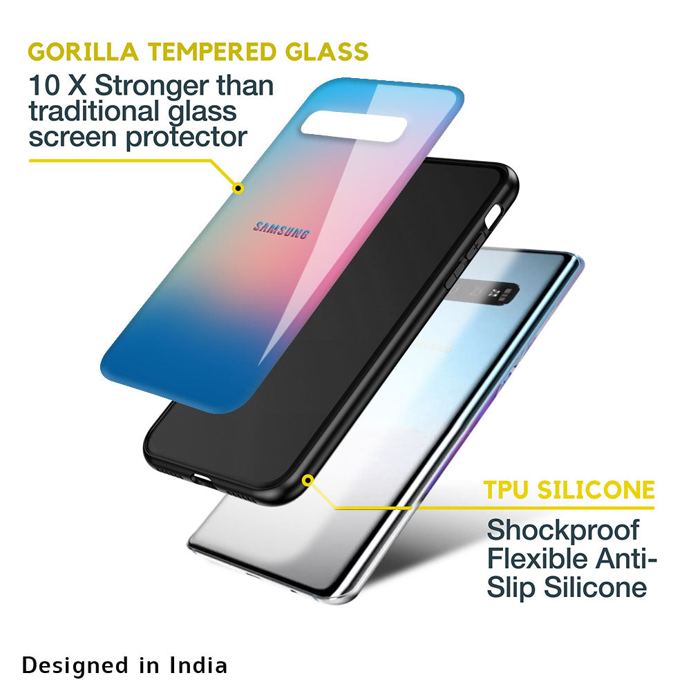 Blue & Pink Ombre Glass case for Samsung Galaxy M13 5G
