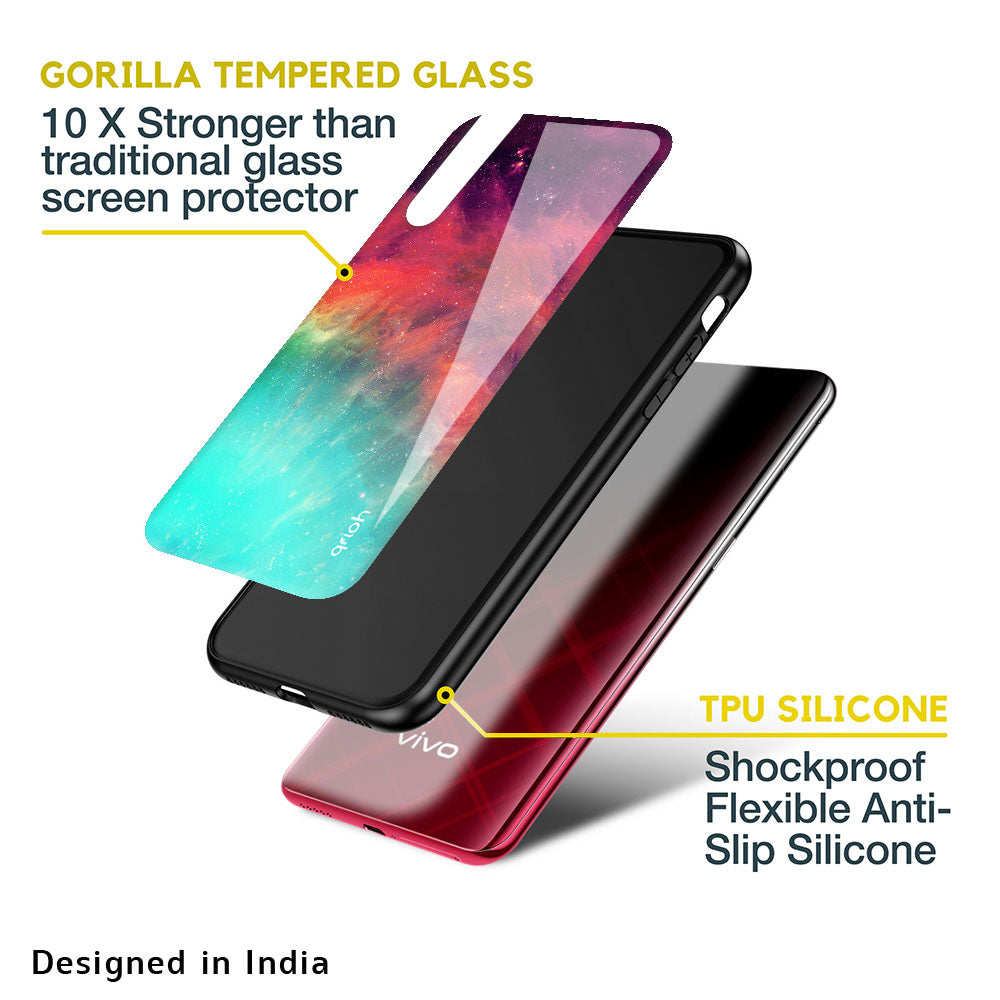 Colorful Aura Glass Case for Vivo V15 Pro