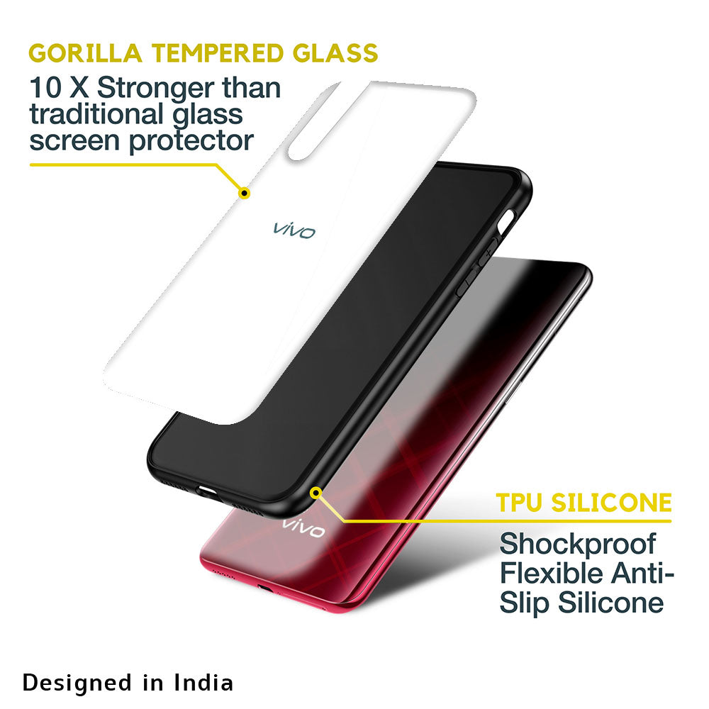 Arctic White Glass Case for Vivo X50 Pro
