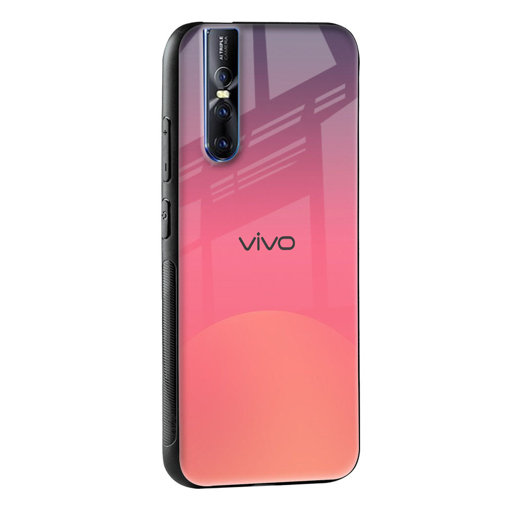 Sunset Orange Glass Case for Vivo T1 5G
