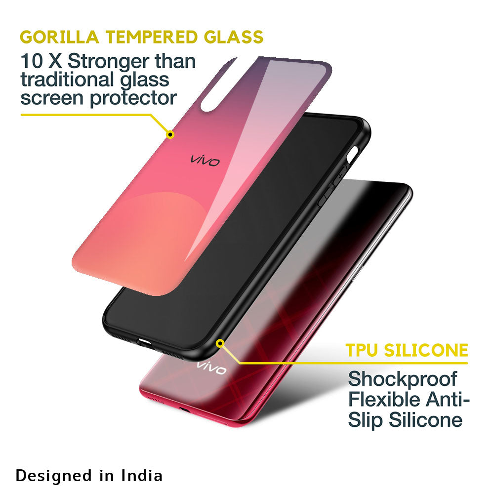 Sunset Orange Glass Case for Vivo X50 Pro