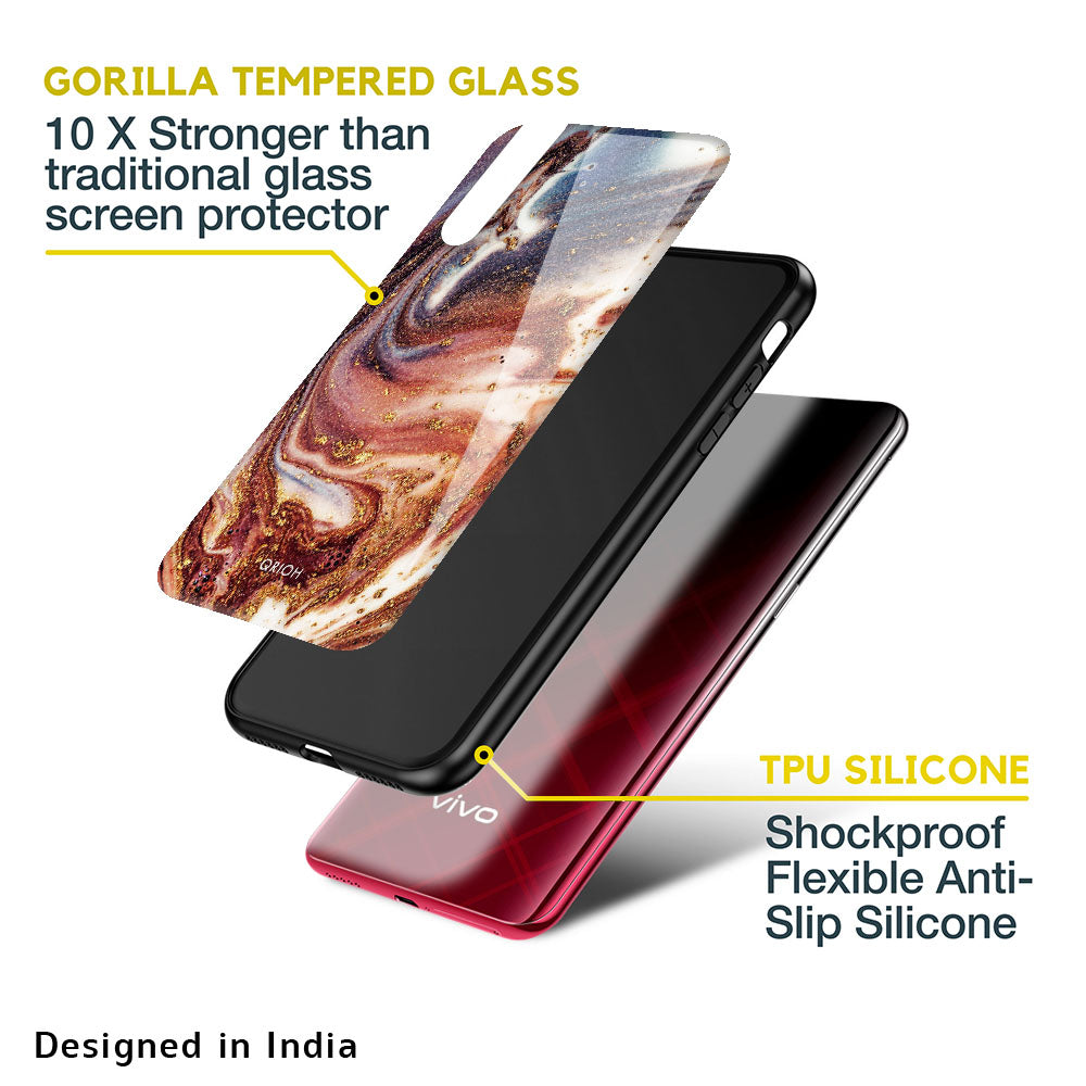 Exceptional Texture Glass Case for Vivo X50 Pro