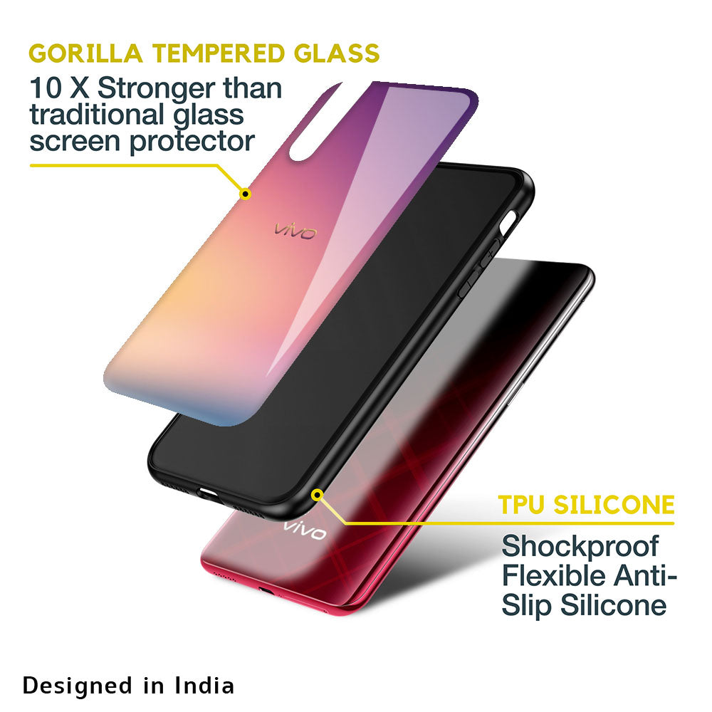 Lavender Purple Glass case for Vivo X50 Pro