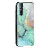 Green Marble Glass case for Vivo Y22