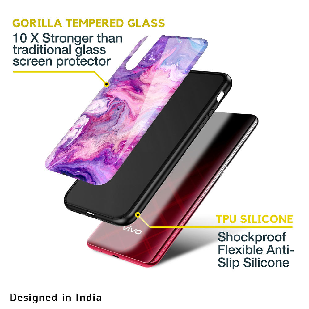 Cosmic Galaxy Glass Case for Vivo X50 Pro