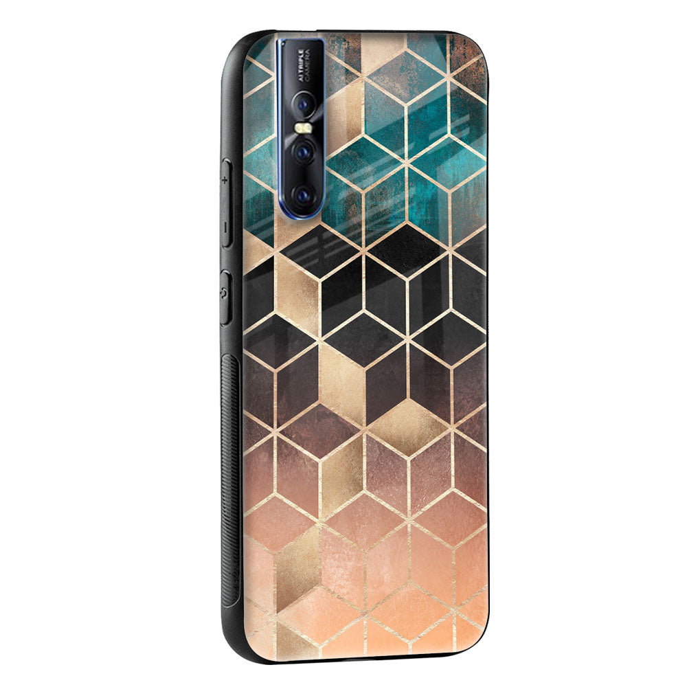 Bronze Texture Glass Case for Vivo Y22