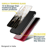 Tricolor Pattern Glass Case for Vivo V25 Pro