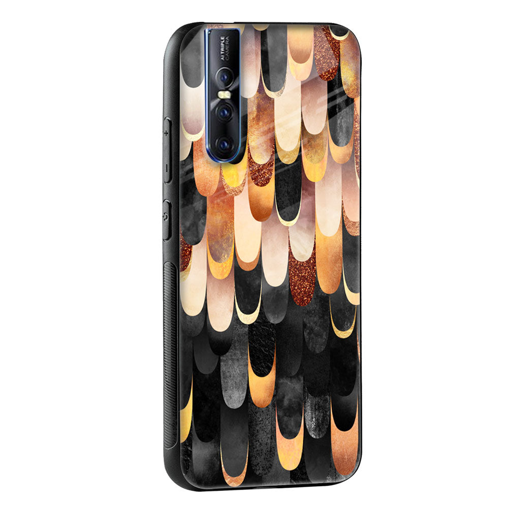 Bronze Abstract Glass Case for Vivo T1 5G
