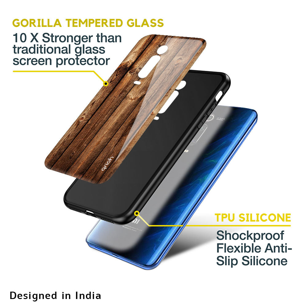 Timber Printed Glass case for Redmi Note 10 Pro Max