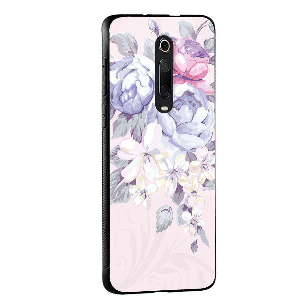 Elegant Floral Glass case for Redmi Note 10 Pro Max