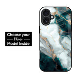 Aqua Green Marble Glass Case