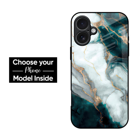 Aqua Green Marble Glass Case