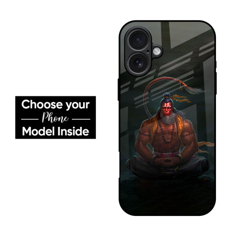 Lord Hanuman Animated Glass Case