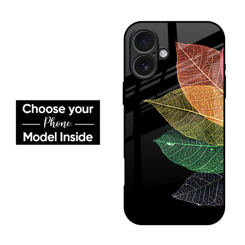 Colorful Leaves Glass Case