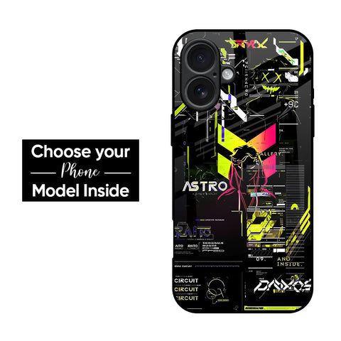 Astro Glitch Glass Case