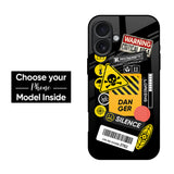 Danger Signs Glass Case