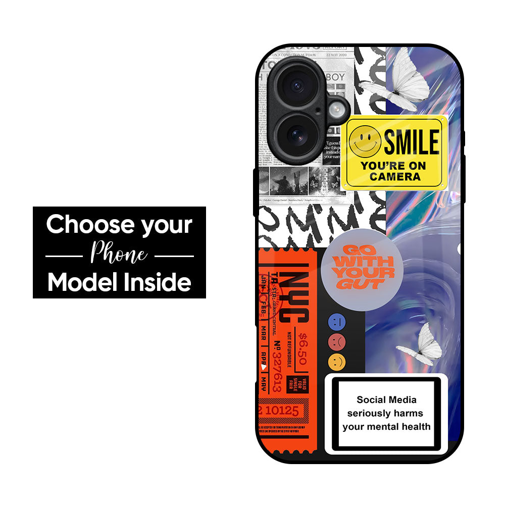 Smile for Camera Glass Case