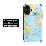 Travel Map Glass Case
