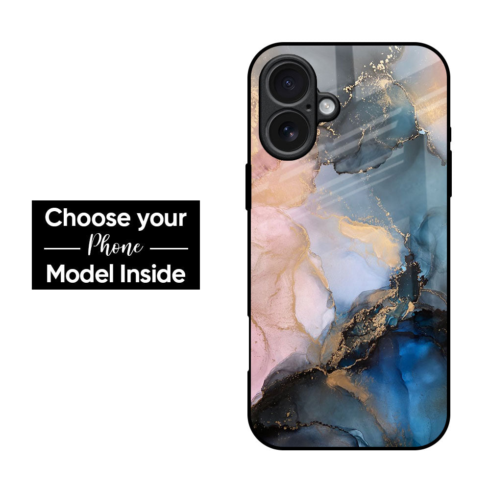 Marble Ink Abstract Glass Case