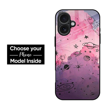 Space Doodles Glass Case