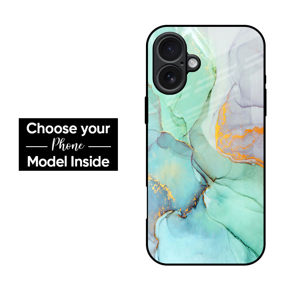 Green Marble Glass Case