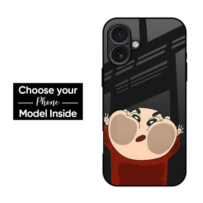Cartoon In Mirror Glass Case
