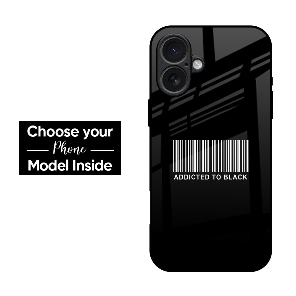 Black Barcode Glass Case