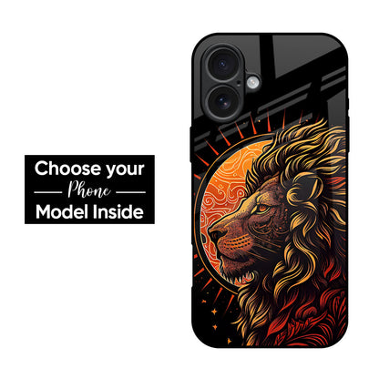 Sun Faced Lion Glass Case
