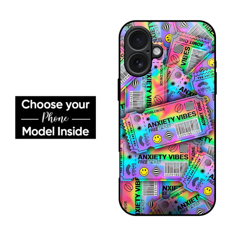 Qrioh Anxiety Vibes Ticket Glass Case