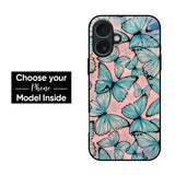 Serene Butterflies Glass Case