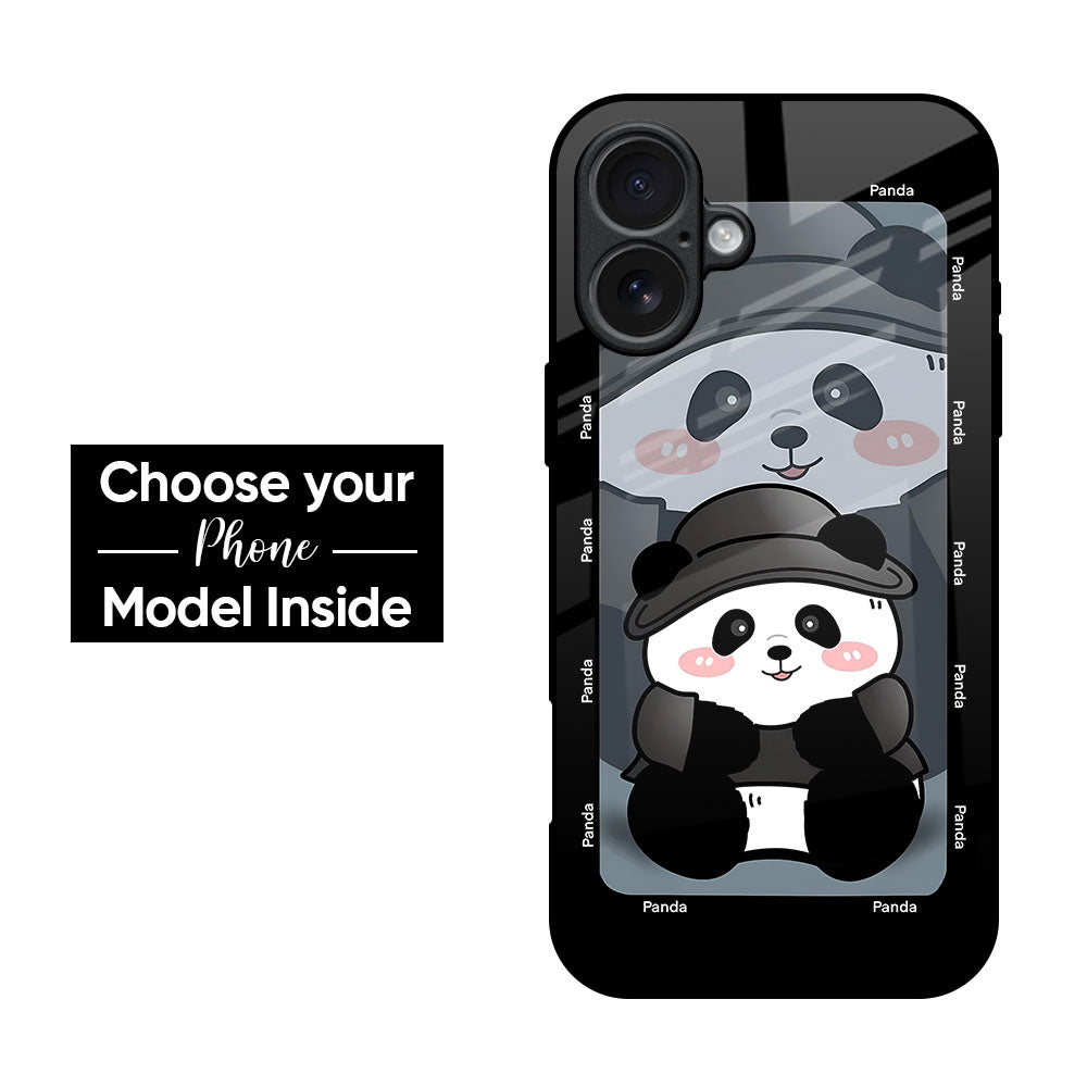 Cutie Panda Glass Case