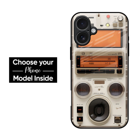 Back CoverRetro Radio Glass Case