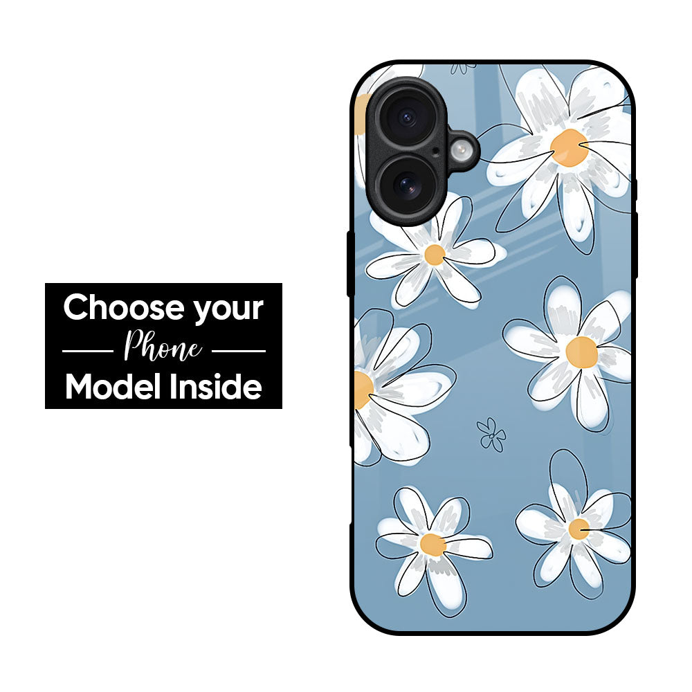 Blue Petal Glass Case