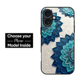 Teal Mandala Glass Case
