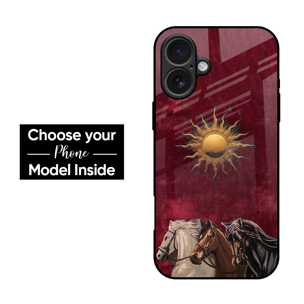 Sun Horses Glass Case