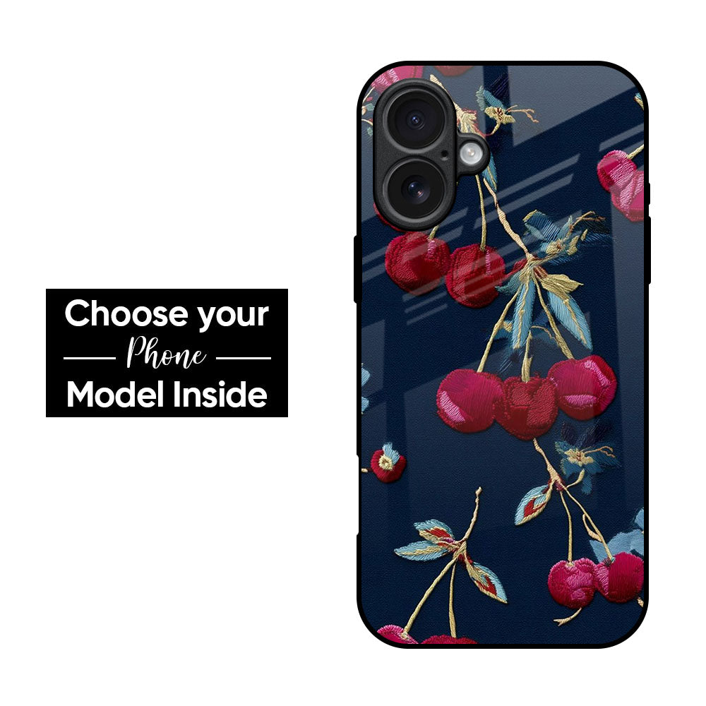 Cherry Stitch Glass Case