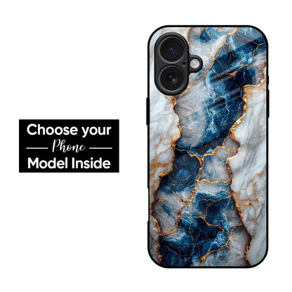 Blue Marble Glass Case