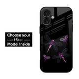 Black Dragonfly Glass Case
