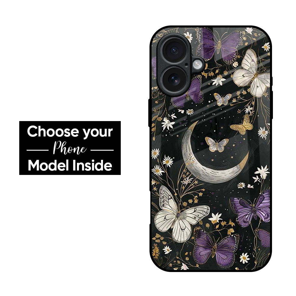 Moon & Butterfly Glass Case