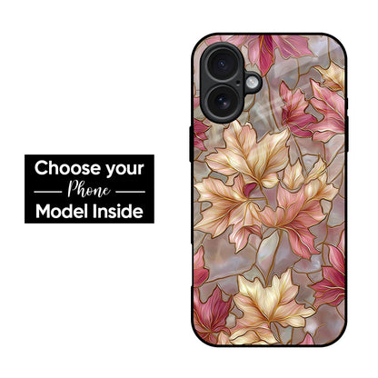 Maple Leaf Print Glass Case