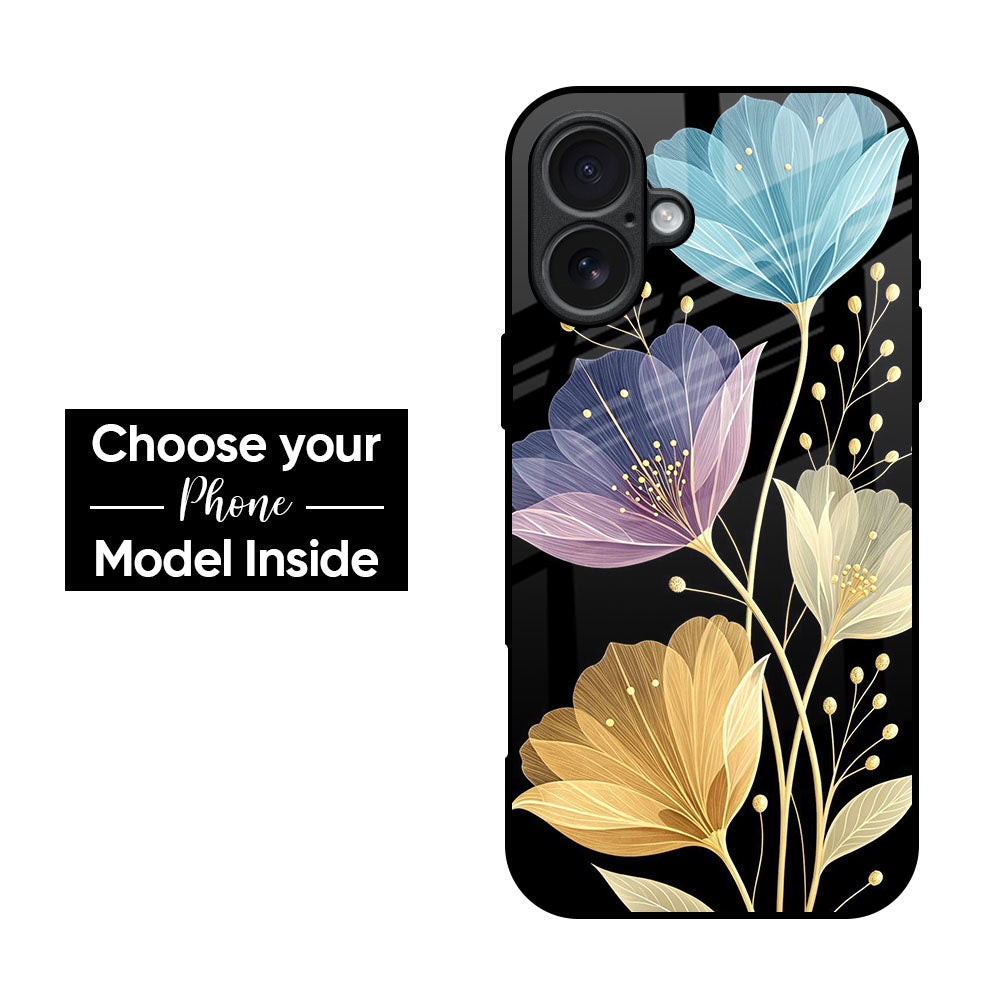 Elegant Floral Glass Case
