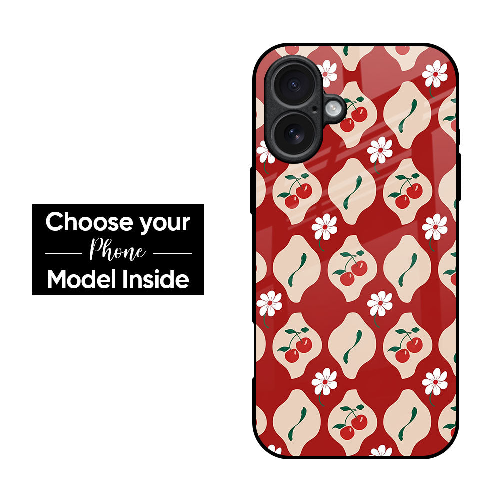 Red Cherry Glass Case