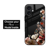 Butterfly & Floral Glass Case